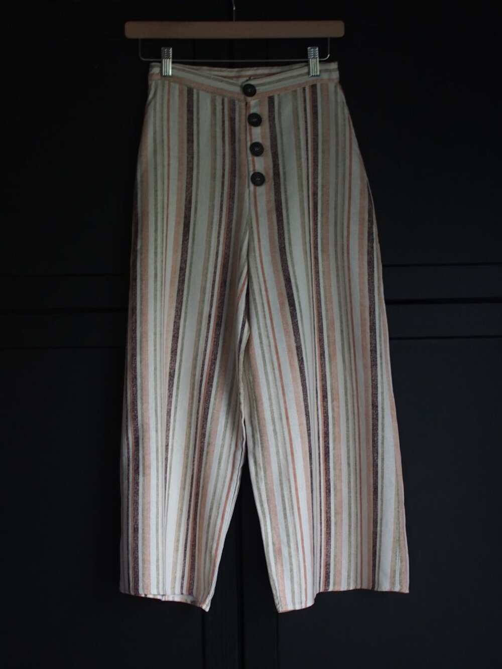 Stradivarius | Linen Blend Striped Wide-Leg Culottes